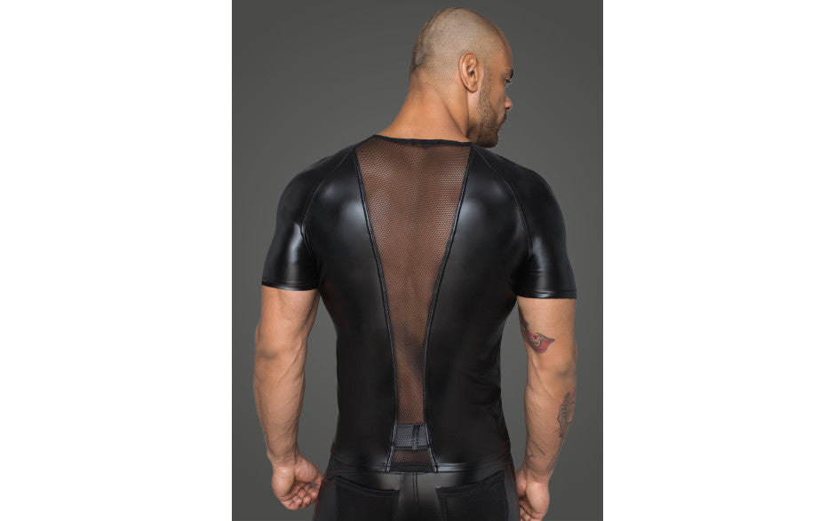 Power Wetlook Men T-shirt With 3D Net