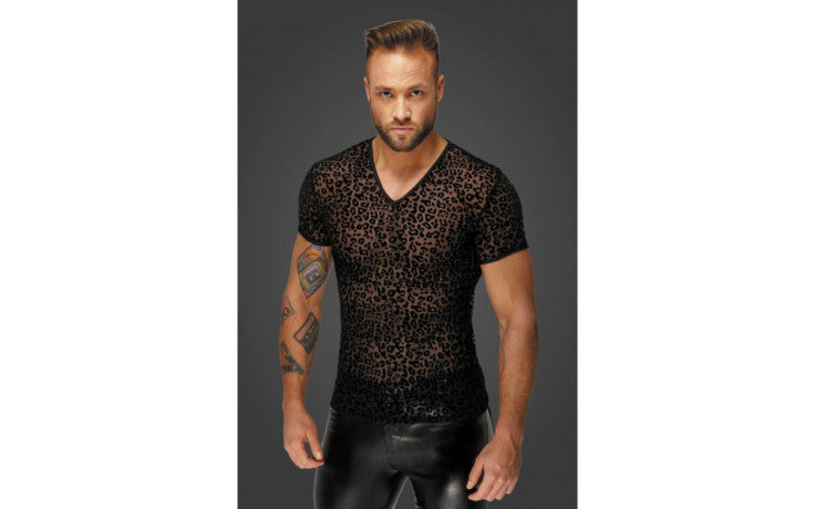 Leopard Flock V-Neck T-Shirt