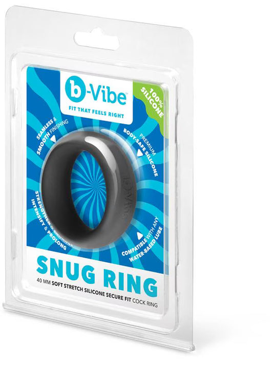 B-Vibe Snug Ring – 40 Mm Snug Fit Silicone Cock Ring – Black