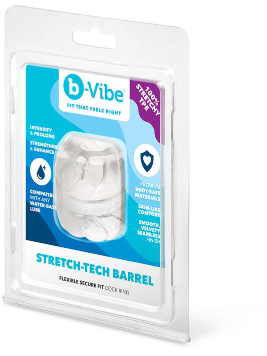 B-Vibe Stretch-Tech Barrel – Ultra Stretchy Cock Ring