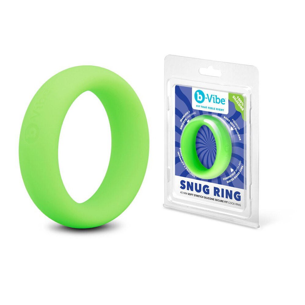 B-Vibe Snug Ring – 45 Mm Snug Fit Silicone Cock Ring – Green