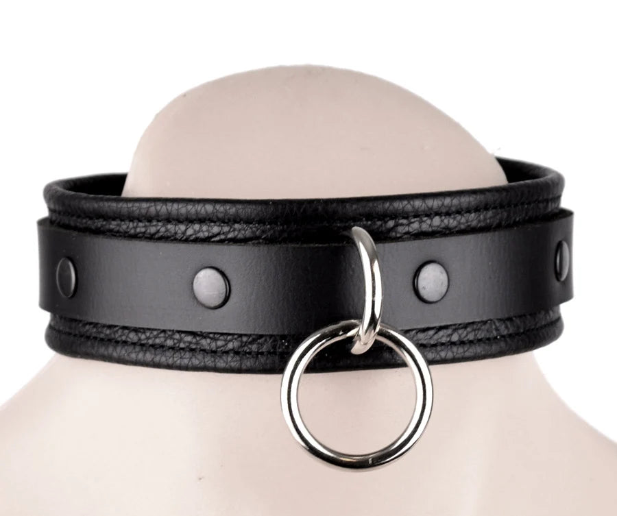Deluxe Leather Bondage Collar