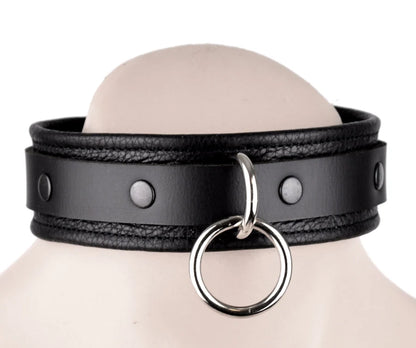 Deluxe Leather Bondage Collar