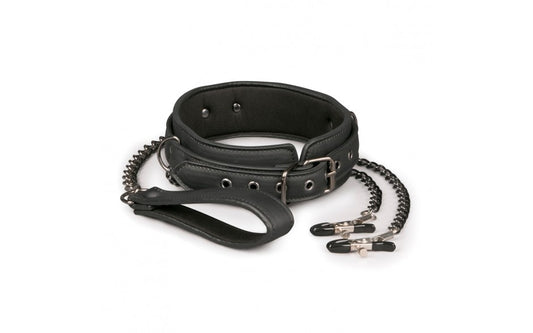 Collar With Nipple Chains