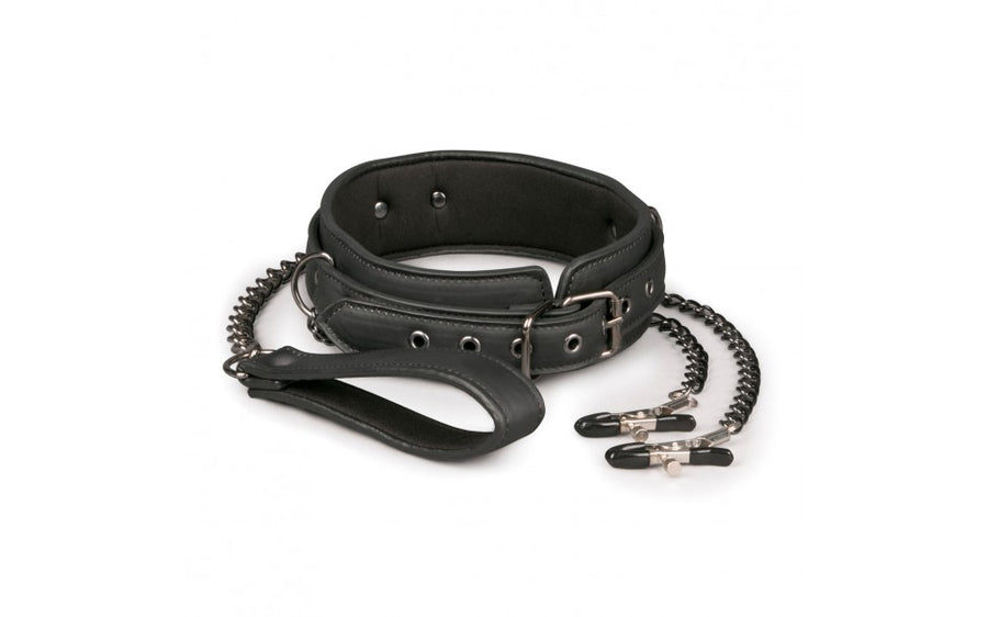Collar With Nipple Chains
