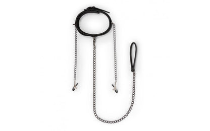 Collar With Nipple Chains