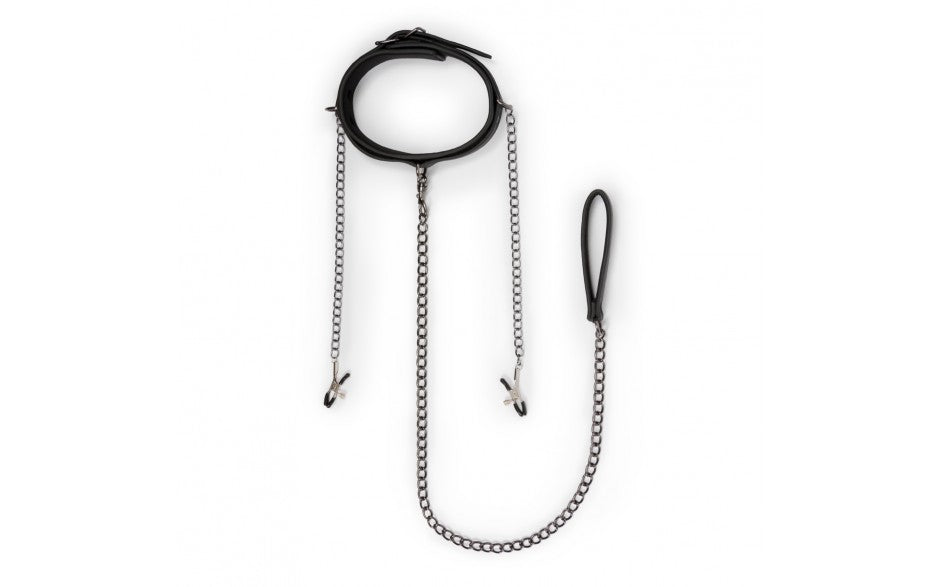 Collar With Nipple Chains