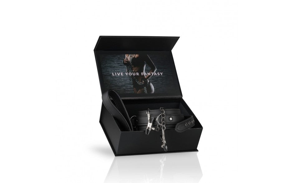 Collar With Nipple Chains