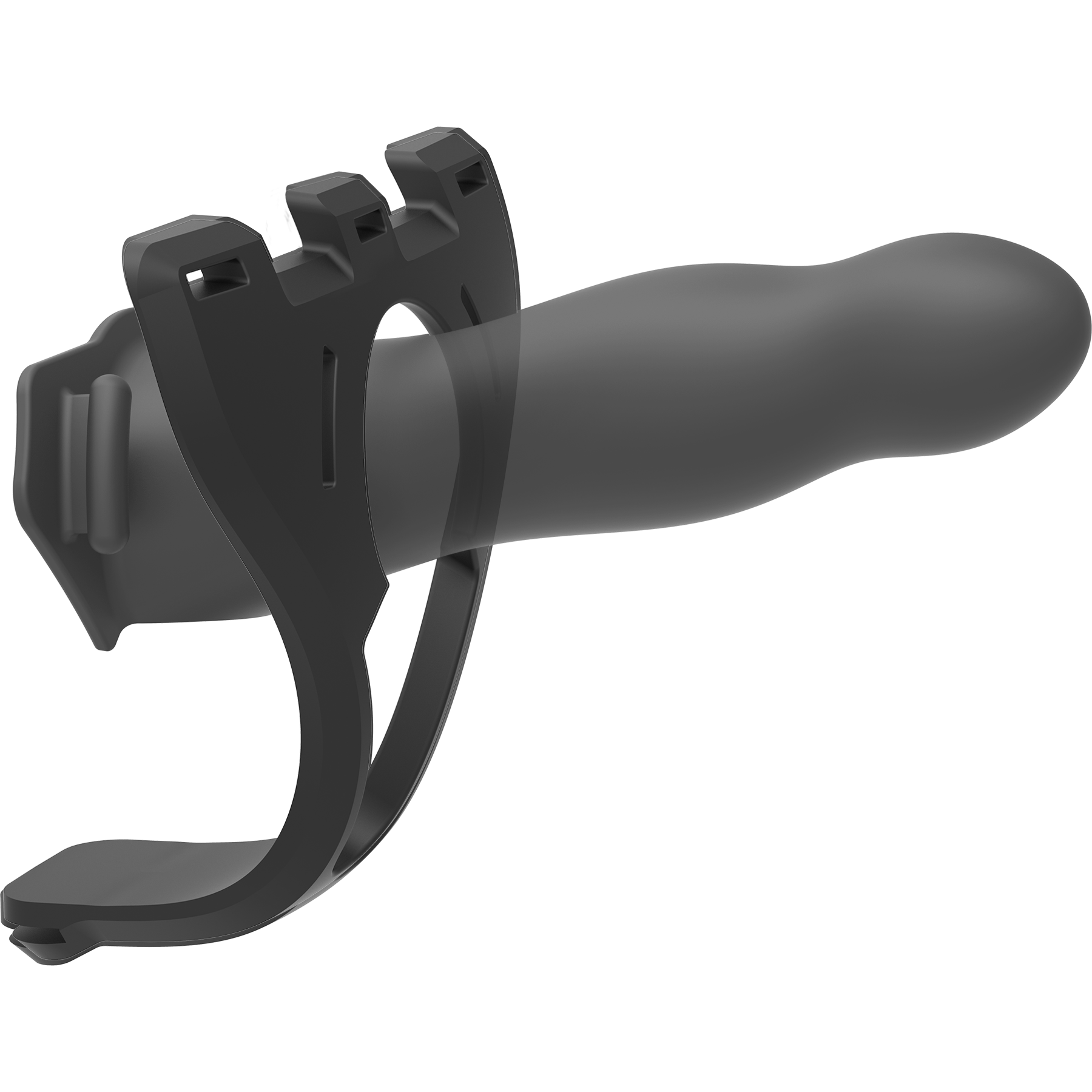 Be Daring 7in Bulbed Dong 2 Pc Hollow Silicone Strap-On Set