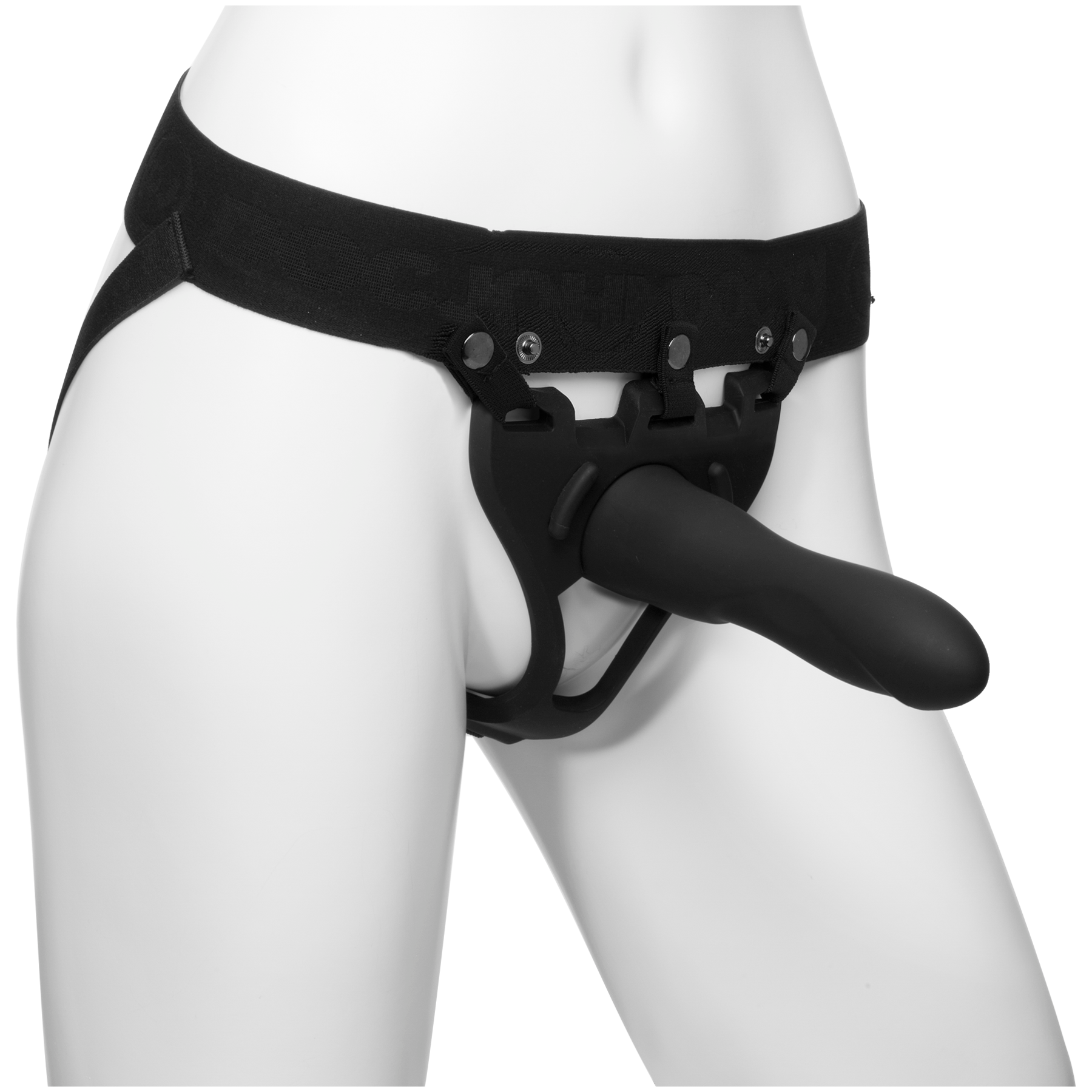 Be Strong 7.5in Slim Dong 2 Pc Hollow Silicone Strap-On Set