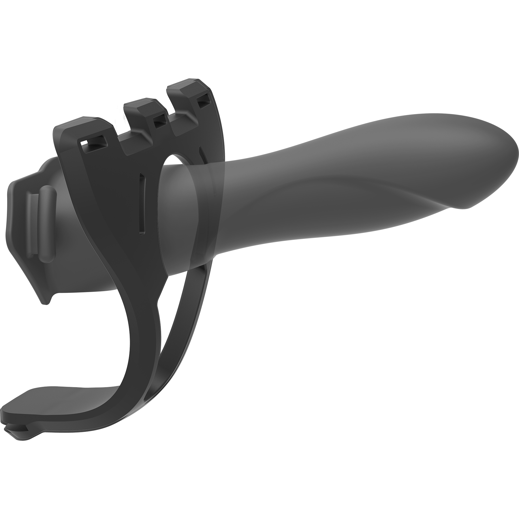 Be Strong 7.5in Slim Dong 2 Pc Hollow Silicone Strap-On Set