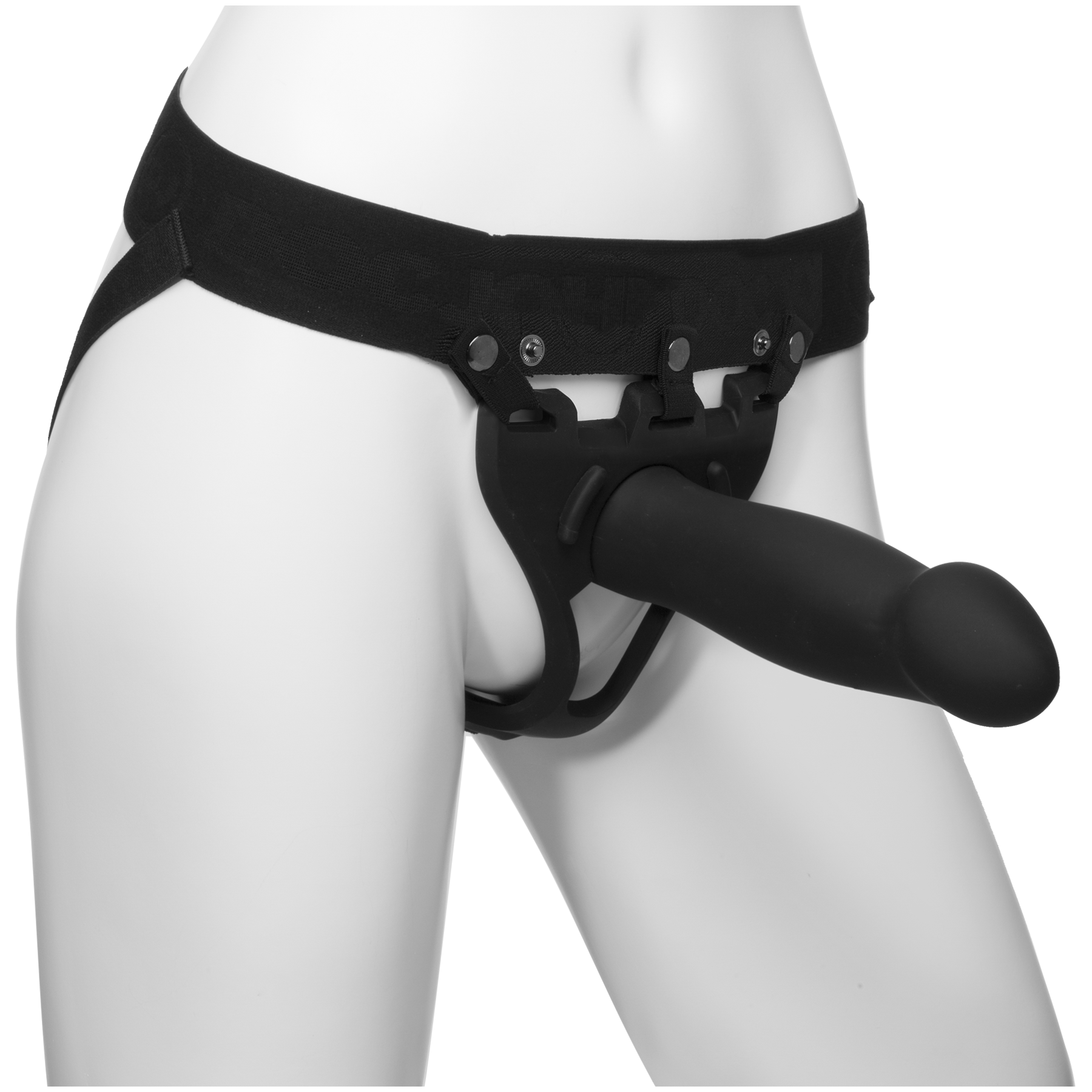 Be Bold 8in Large Dong 2 Pc Hollow Silicone Strap-On Set