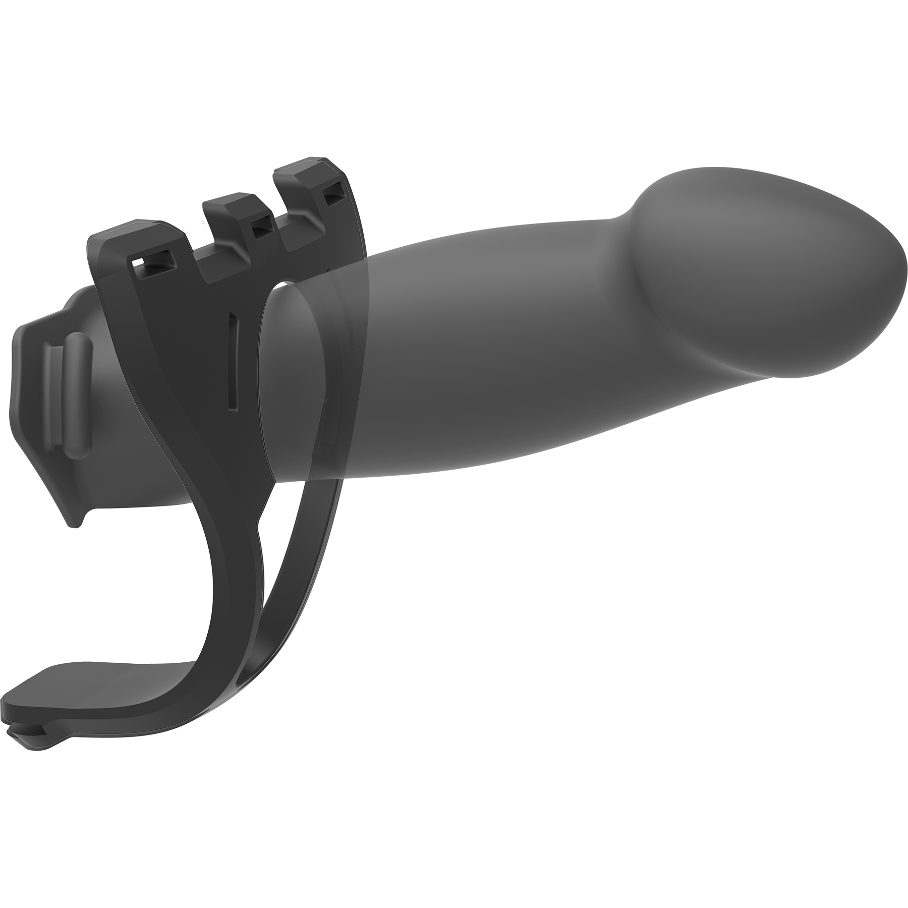 Be Bold 8in Large Dong 2 Pc Hollow Silicone Strap-On Set