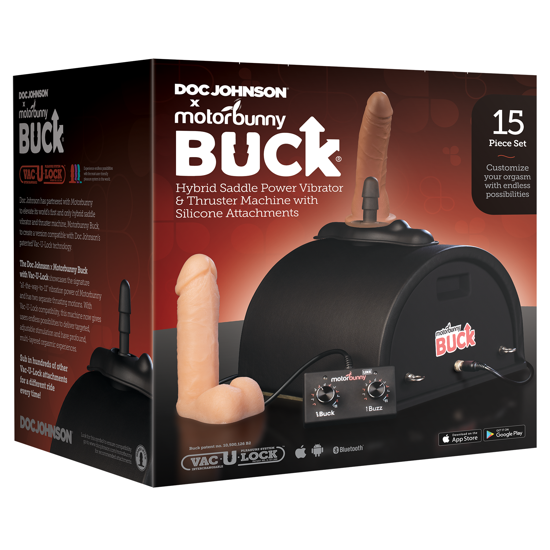 DOC JOHNSON X MOTORBUNNY - BUCK WITH VAC-U-LOCK